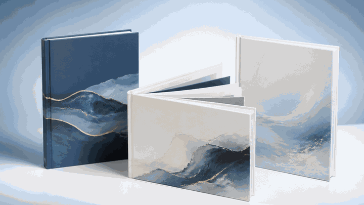 Sample VirtualBooks display featuring three animated book previews
